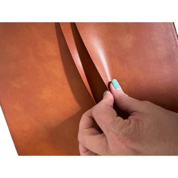 Atari Faux Leather Tan Portfolio Folder Game Holder Case With 4 Games VTG - Picture 10 of 16